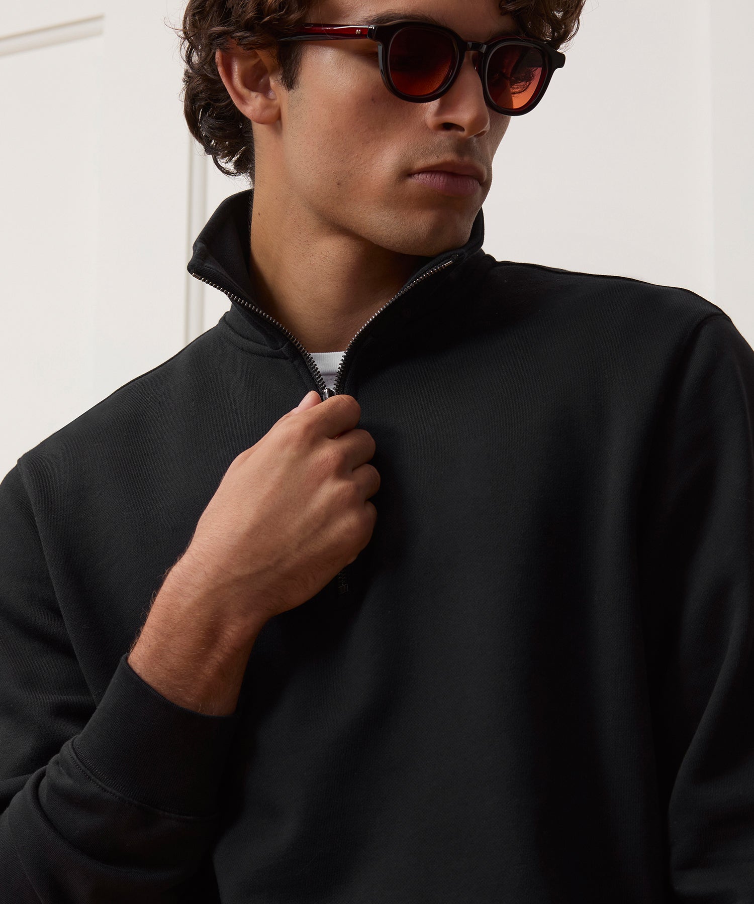 Portuguese Terry Quarter-Zip Sweatshirt - Image 4