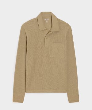 Lightweight Mini Waffle Polo