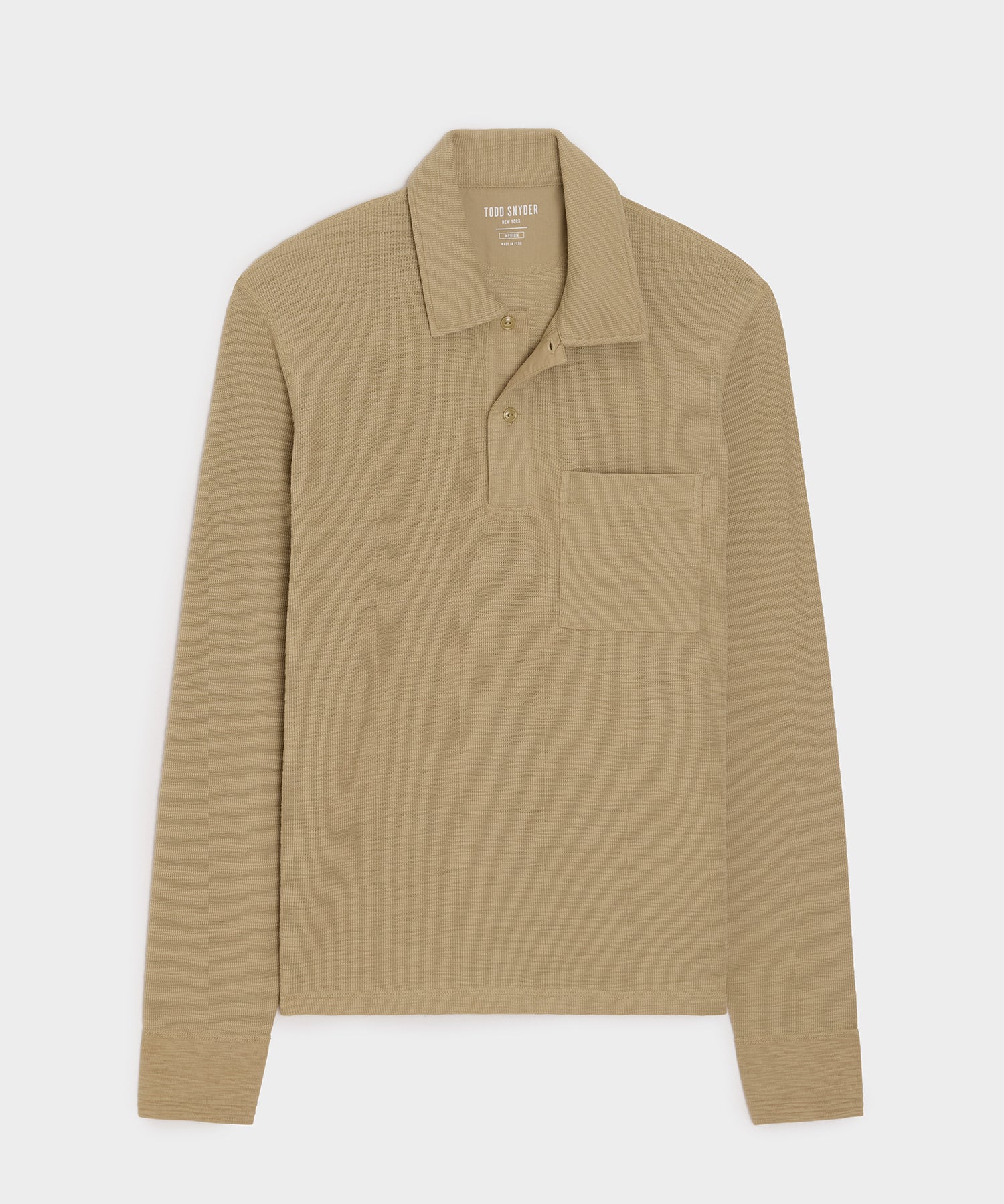 Lightweight Mini Waffle Polo