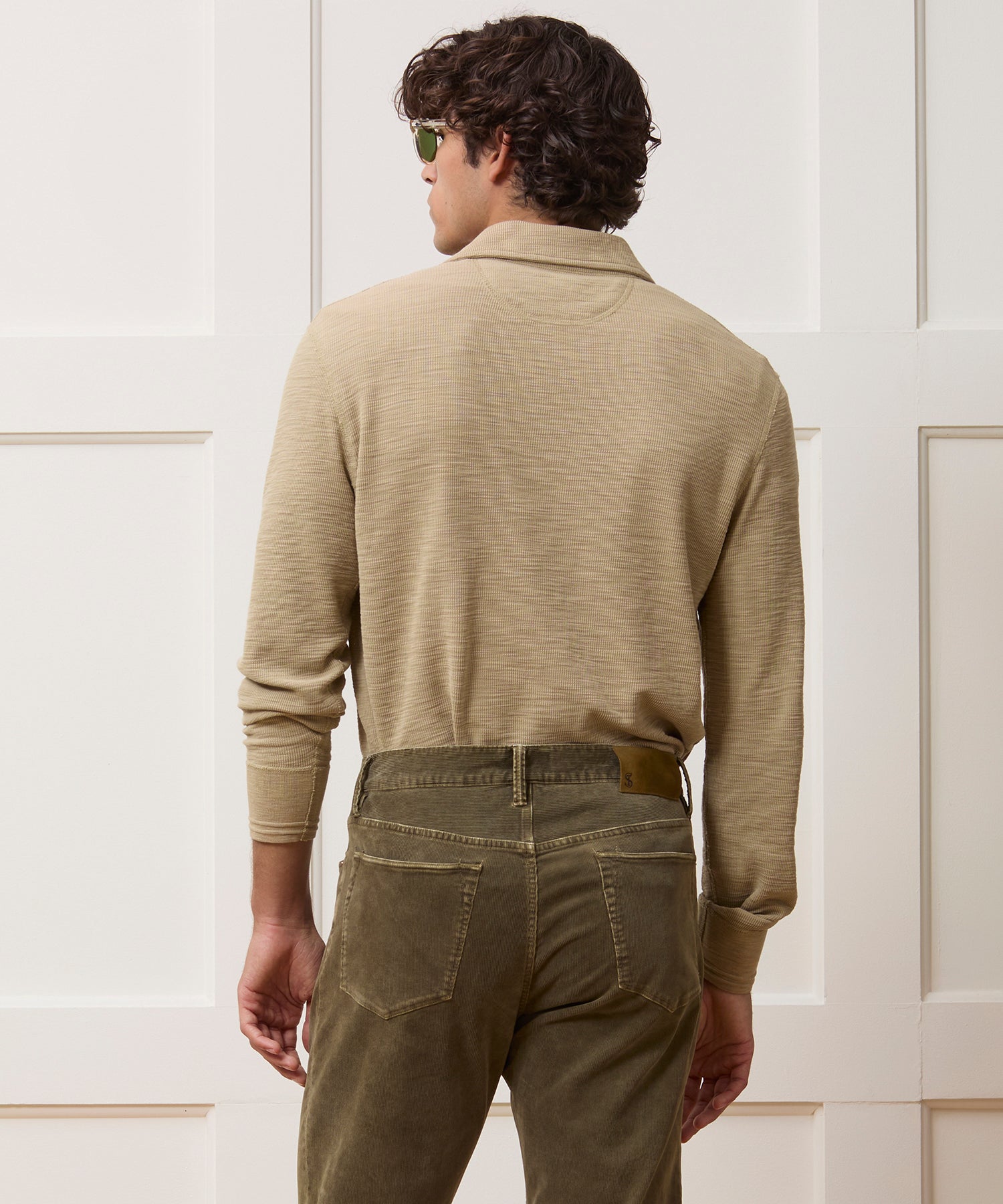 Lightweight Mini Waffle Polo - Image 5