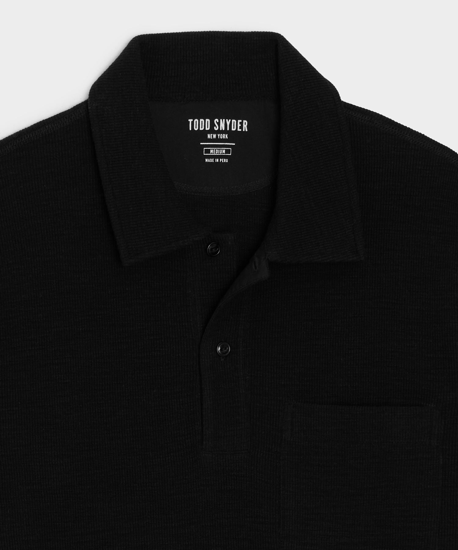Lightweight Mini Waffle Polo - Image 6