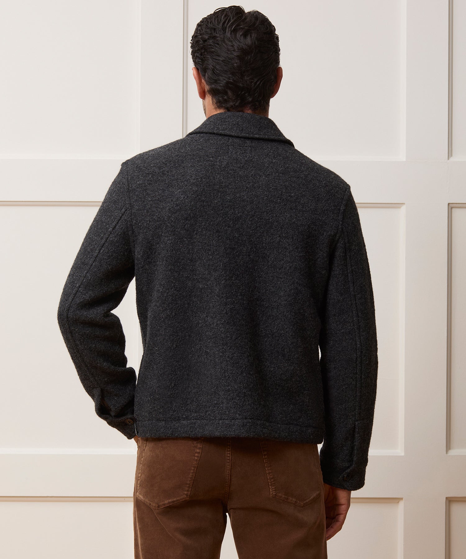Italian Boiled Wool Full-Zip CPO Jacket - Image 4
