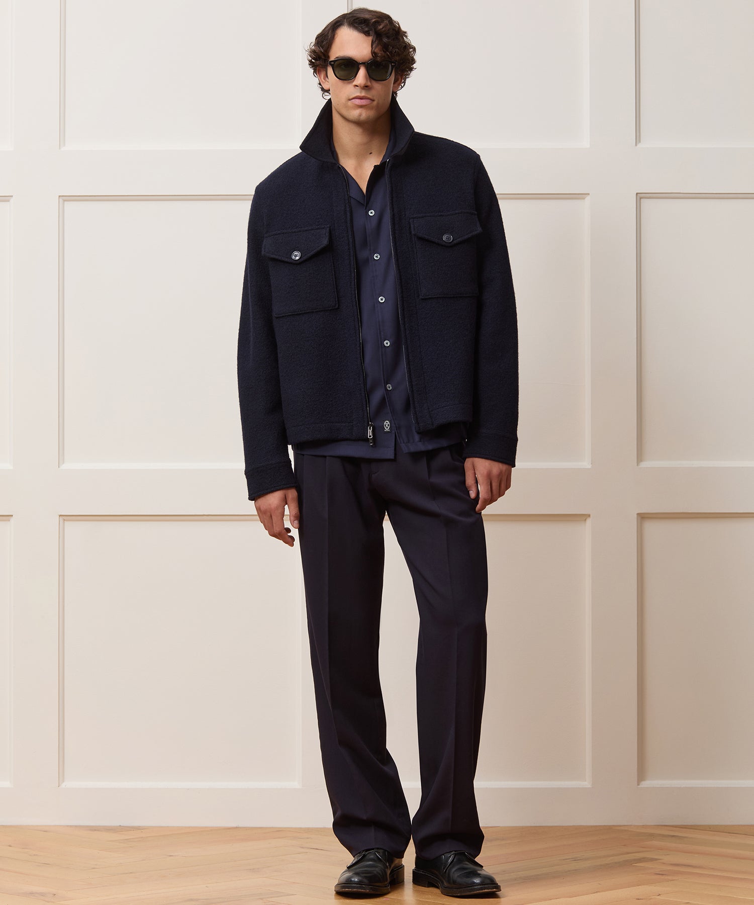 Italian Boiled Wool Full-Zip CPO Jacket - Image 3