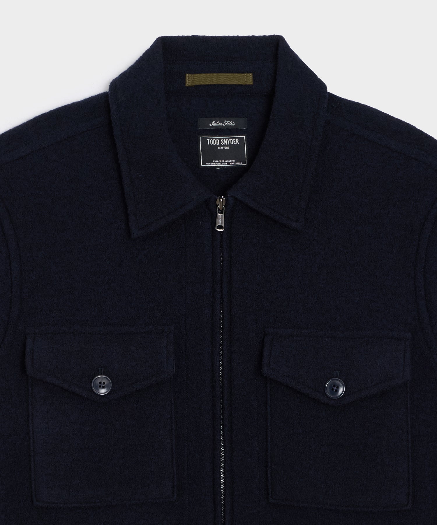Italian Boiled Wool Full-Zip CPO Jacket - Image 6