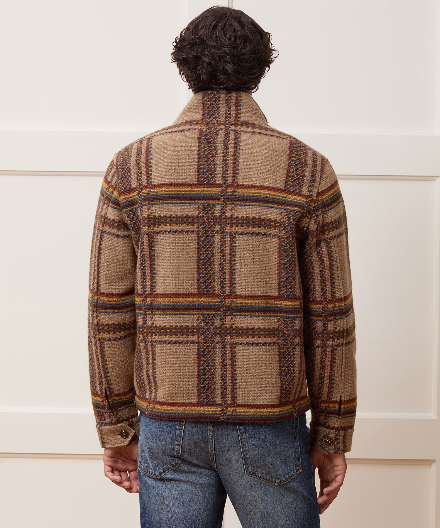 Boxy Jacquard Full-Zip Jacket - Image 5