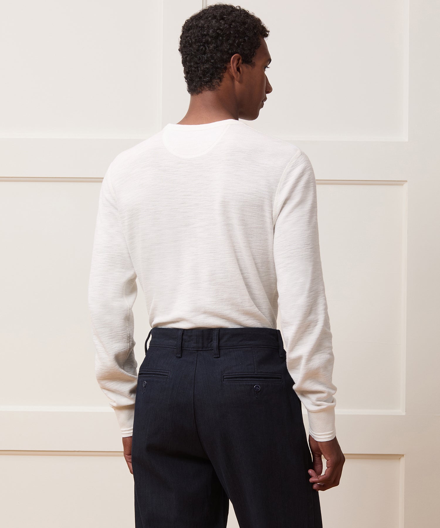 Lightweight Mini Waffle Henley - Image 3