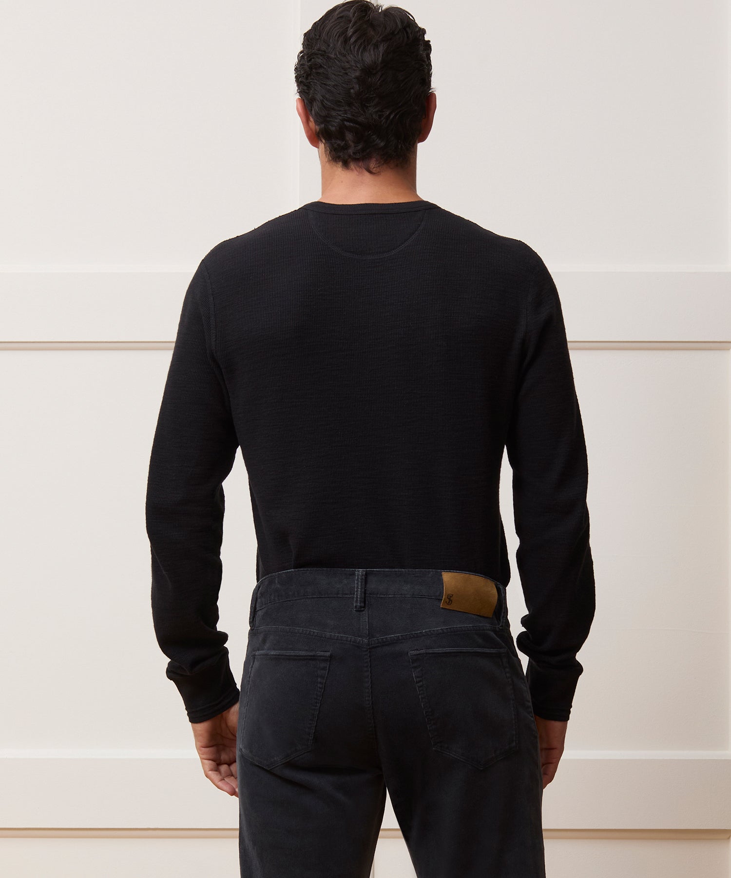 Lightweight Mini Waffle Henley - Image 5