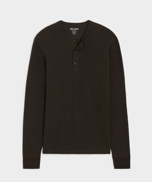 Lightweight Mini Waffle Henley