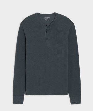 Lightweight Mini Waffle Henley