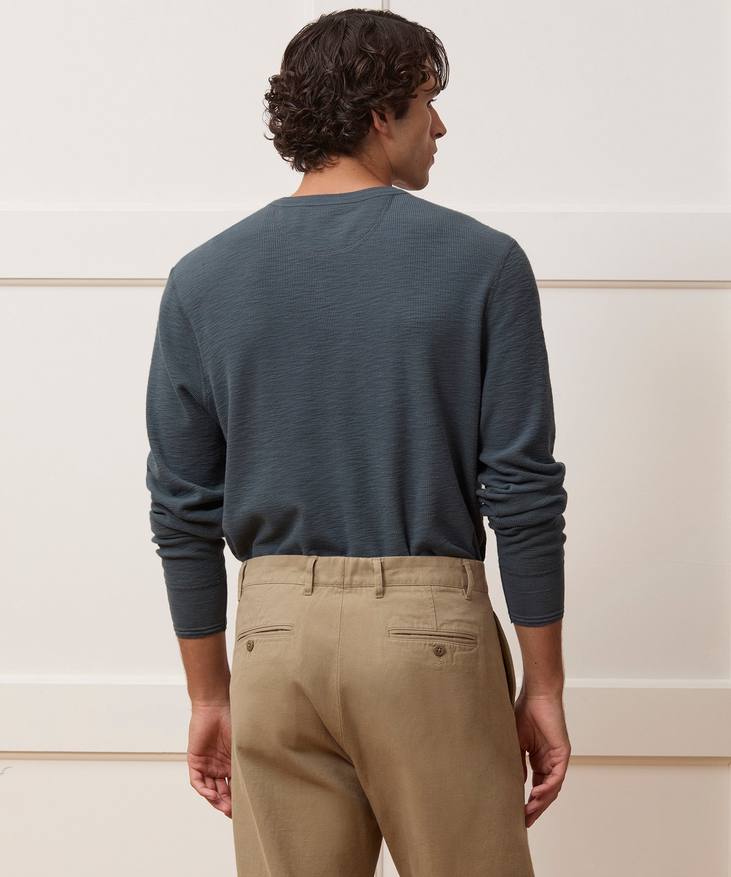 Lightweight Mini Waffle Henley - Image 4