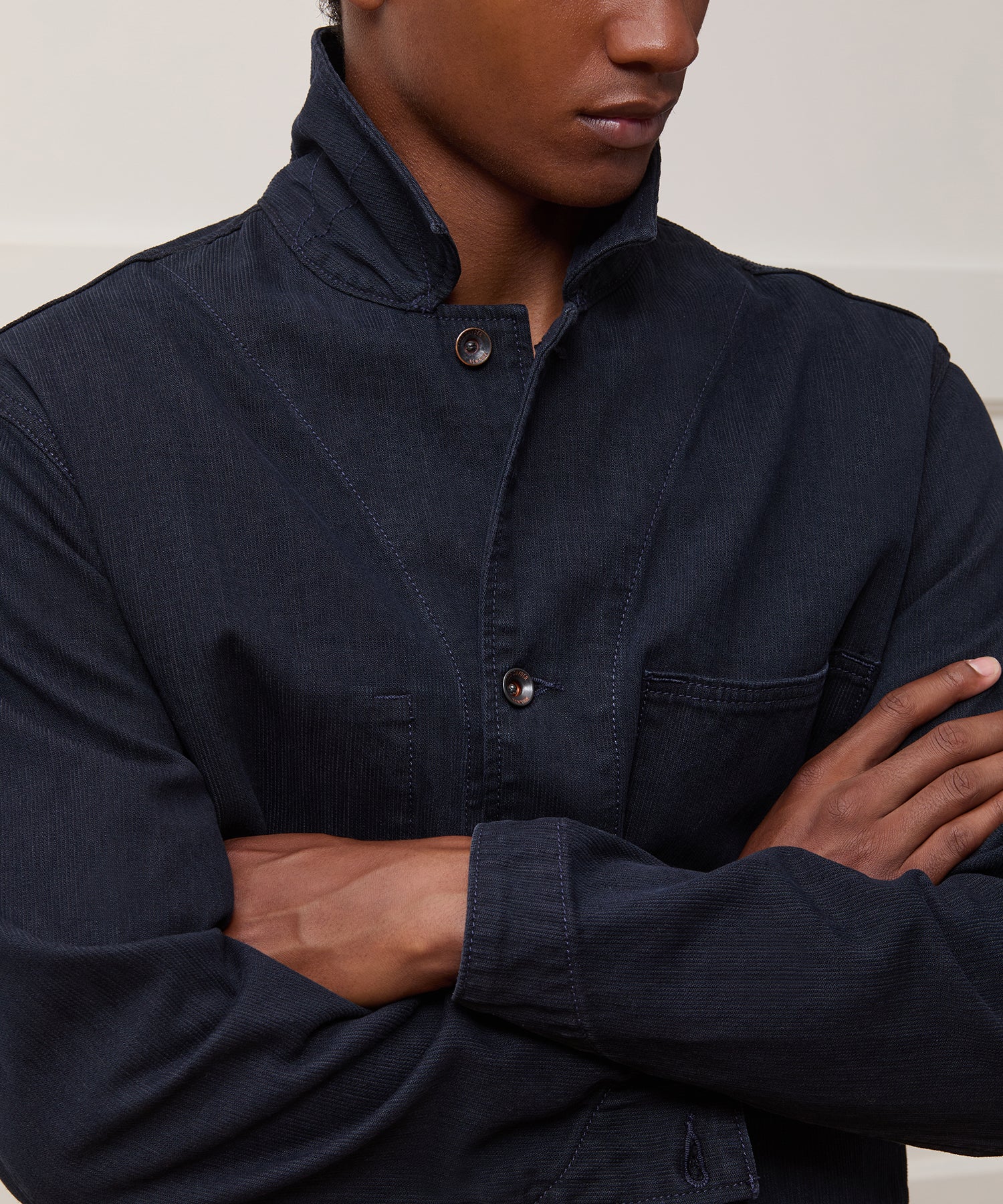 Indigo Stripe Studio Jacket - Image 3
