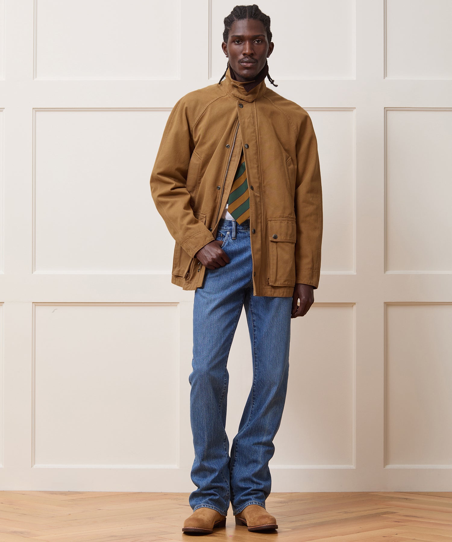 Long Canvas Stable Jacket - Image 5