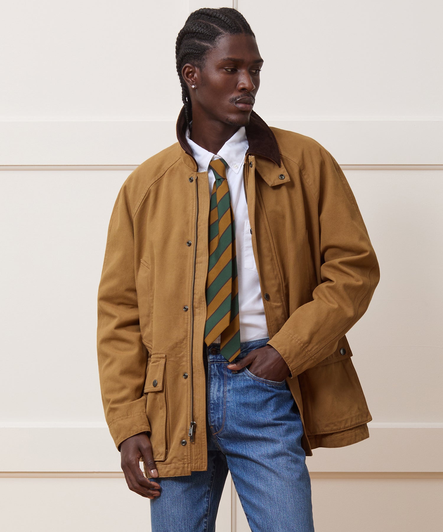 Long Canvas Stable Jacket - Image 2