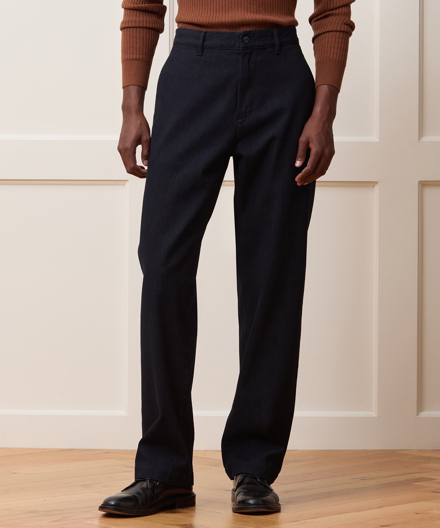 Relaxed Striped Denim Chino in Overdyeed Indigo - Image 2