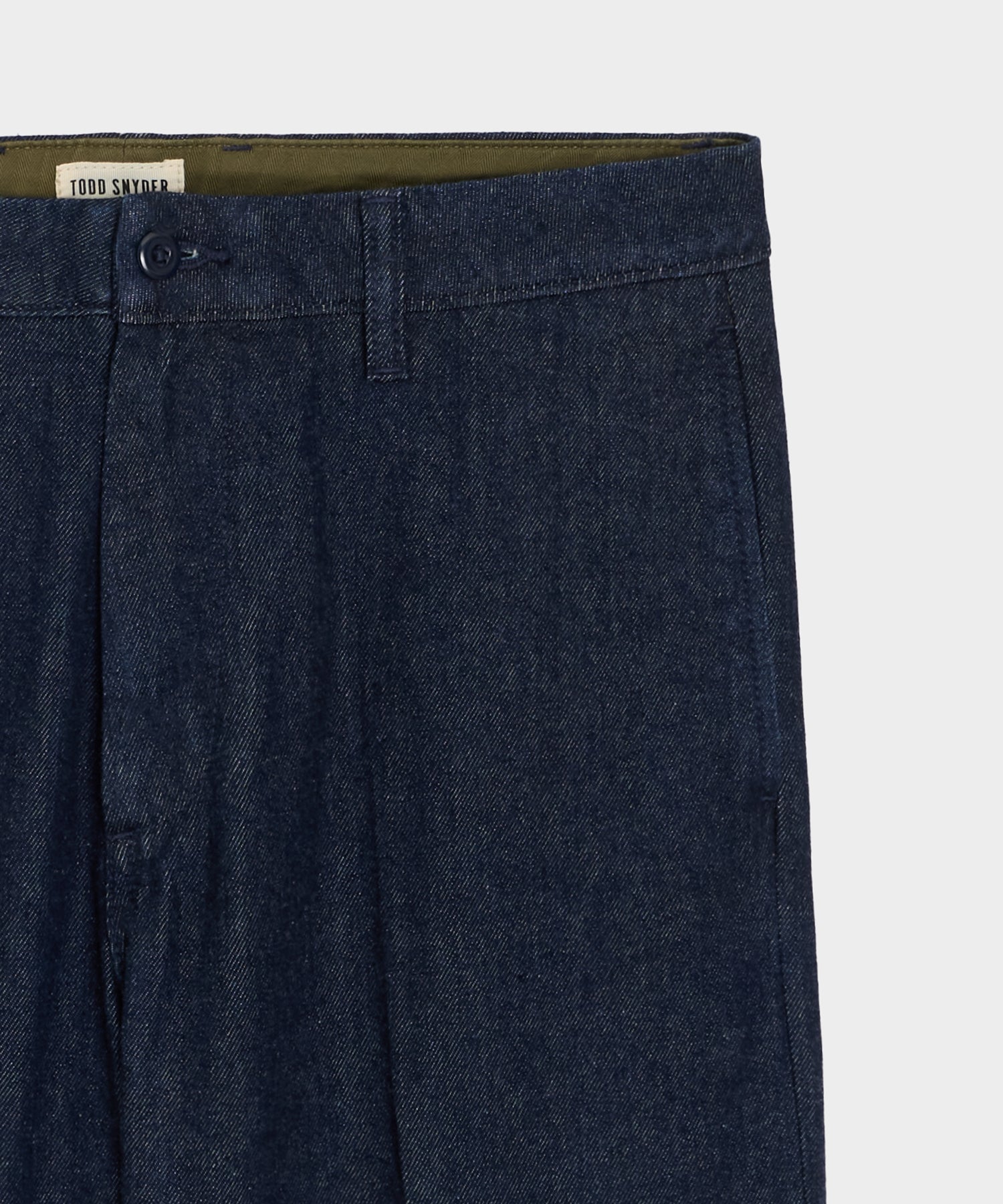 Relaxed Creased Denim Chino in Indigo - Image 6