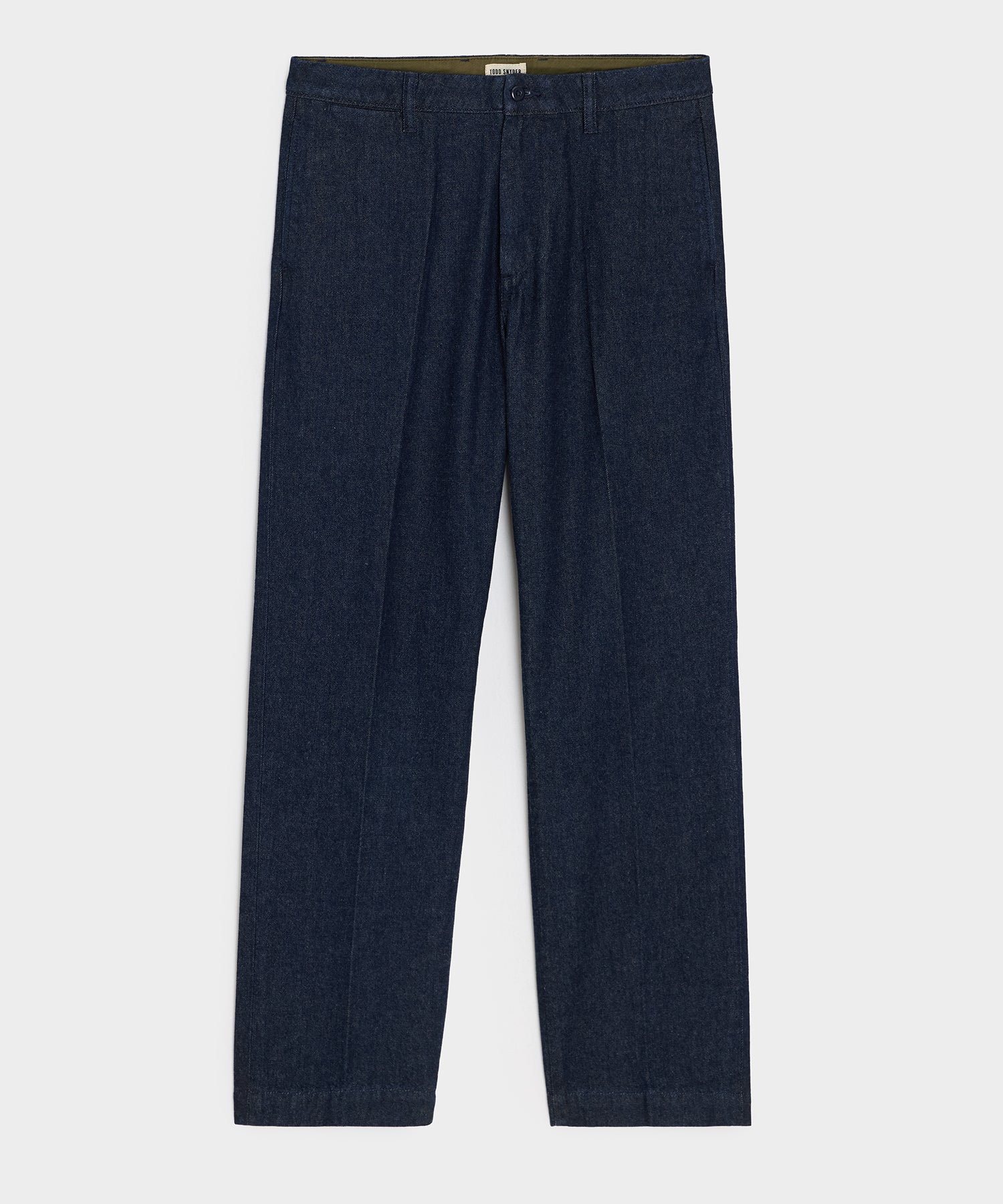 Relaxed Creased Denim Chino in Indigo