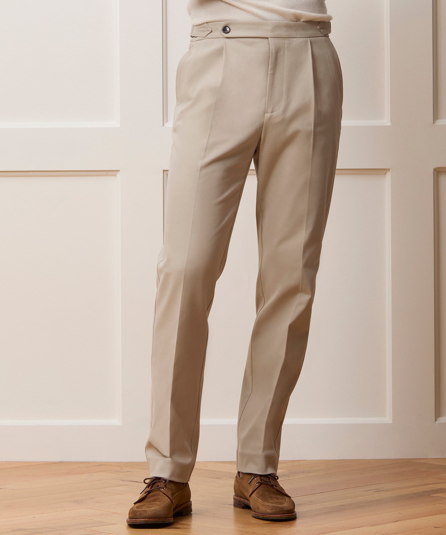 Italian Brushed Cotton Side Tab Trouser - Image 2