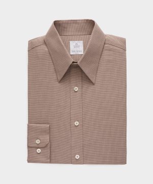 Lightweight Flannel Long Point Collar Dress Shirt