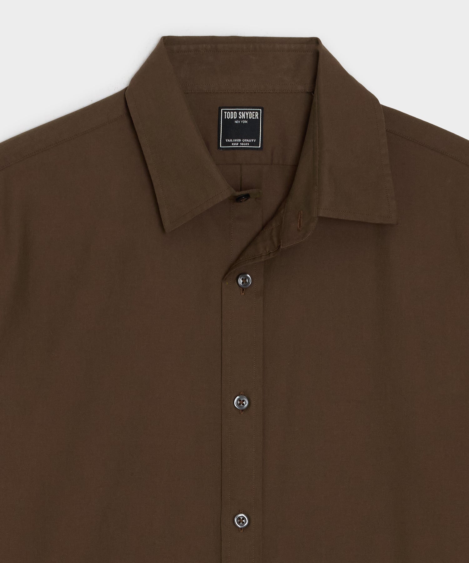Cotton Twill Long Point Collar Shirt - Image 6