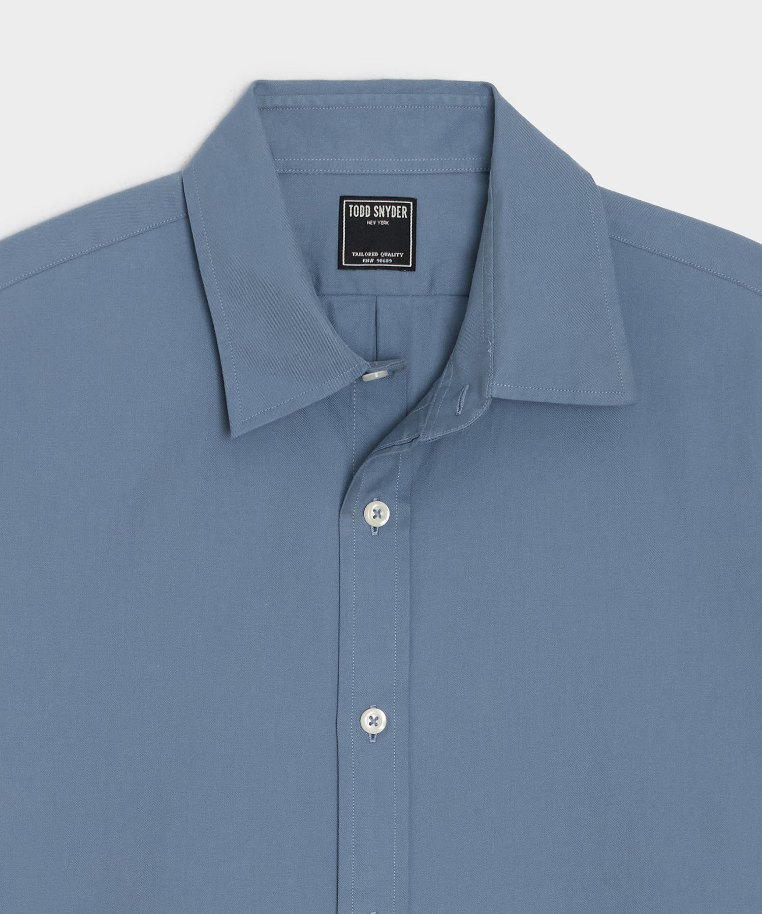 Cotton Twill Long Point Collar Shirt - Image 6