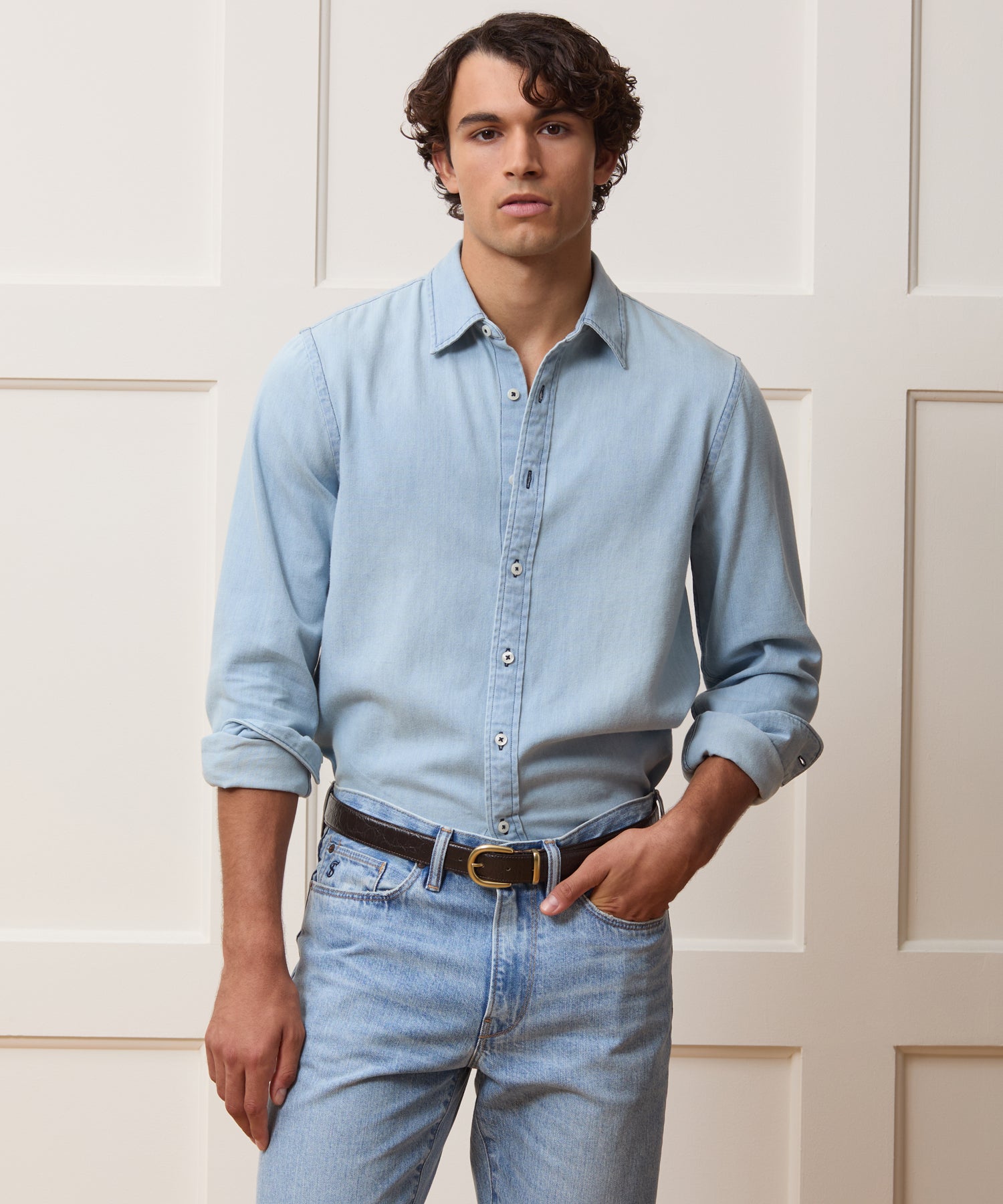 Denim Point Collar Shirt - Image 2