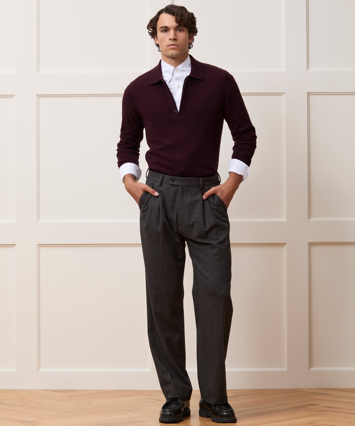 Cashmere Quarter-Zip Sweater Polo - Image 3