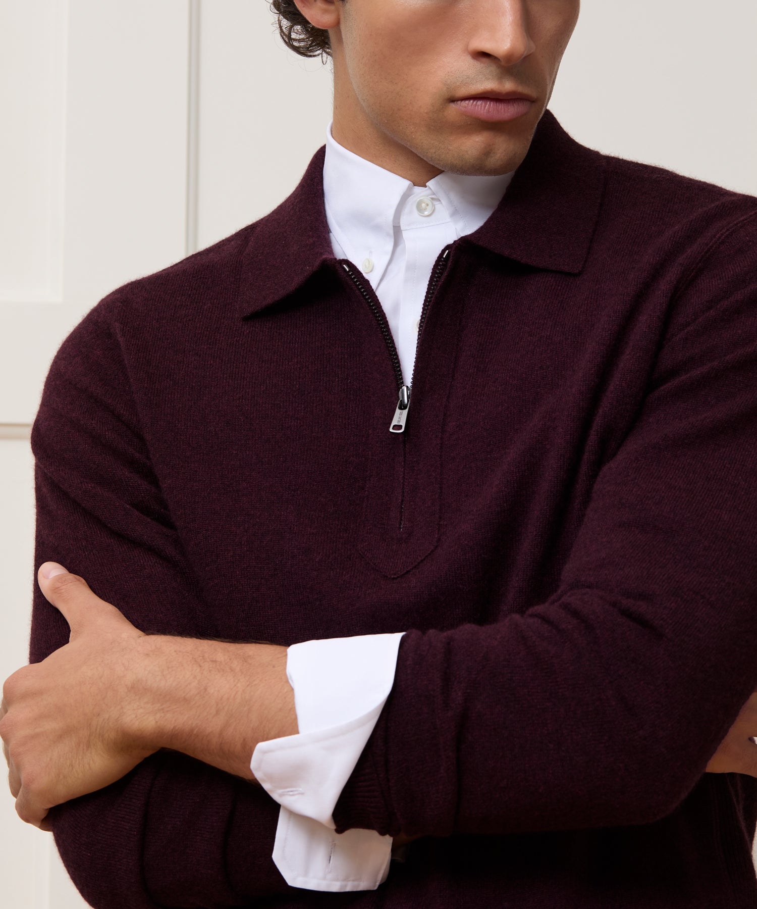 Cashmere Quarter-Zip Sweater Polo - Image 4