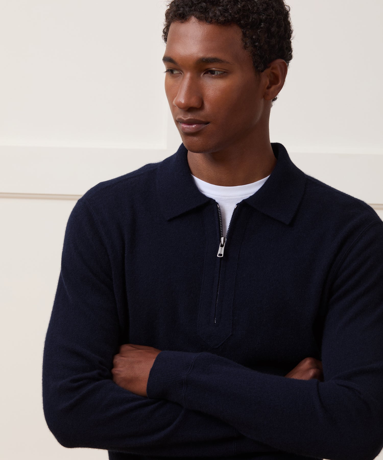 Cashmere Quarter-Zip Sweater Polo - Image 4