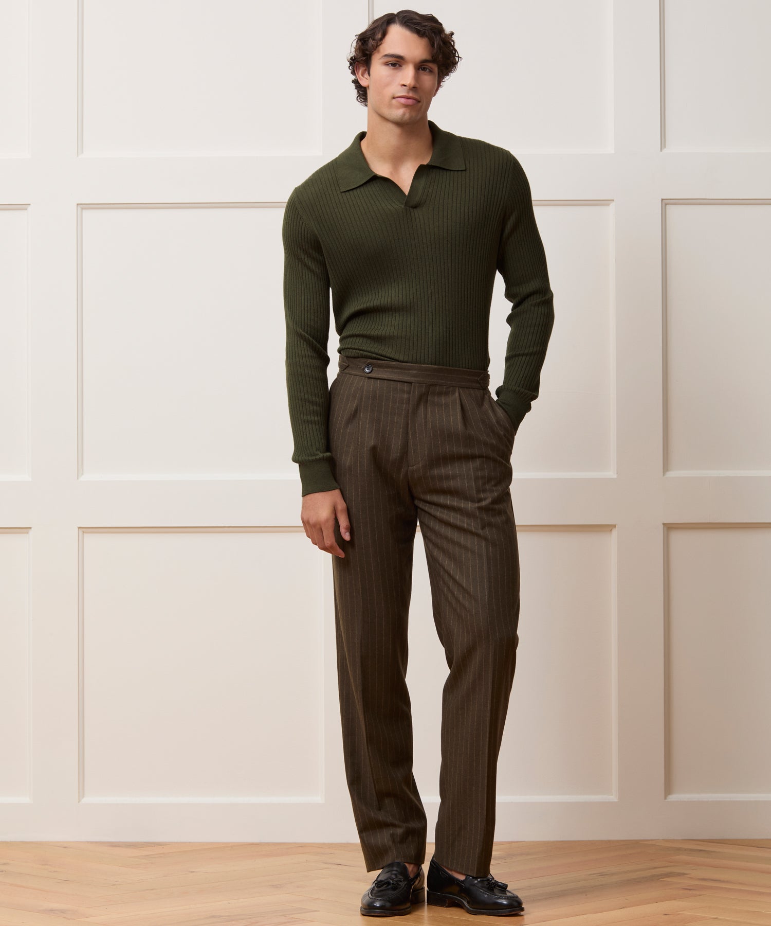 Silk-Cashmere Ribbed Montauk Sweater Polo - Image 3