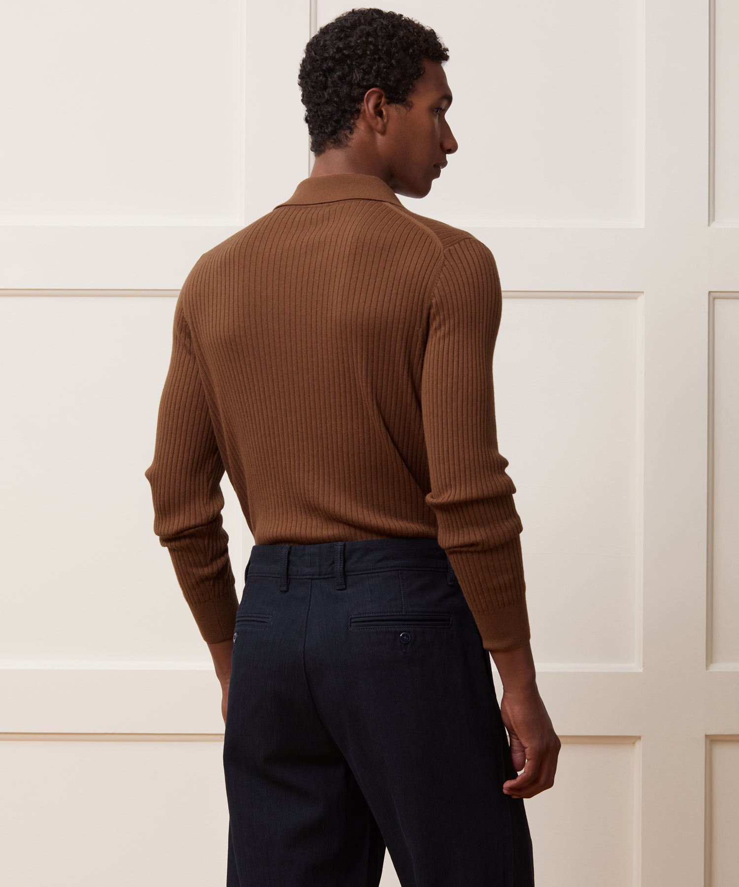 Silk-Cashmere Ribbed Montauk Sweater Polo - Image 5