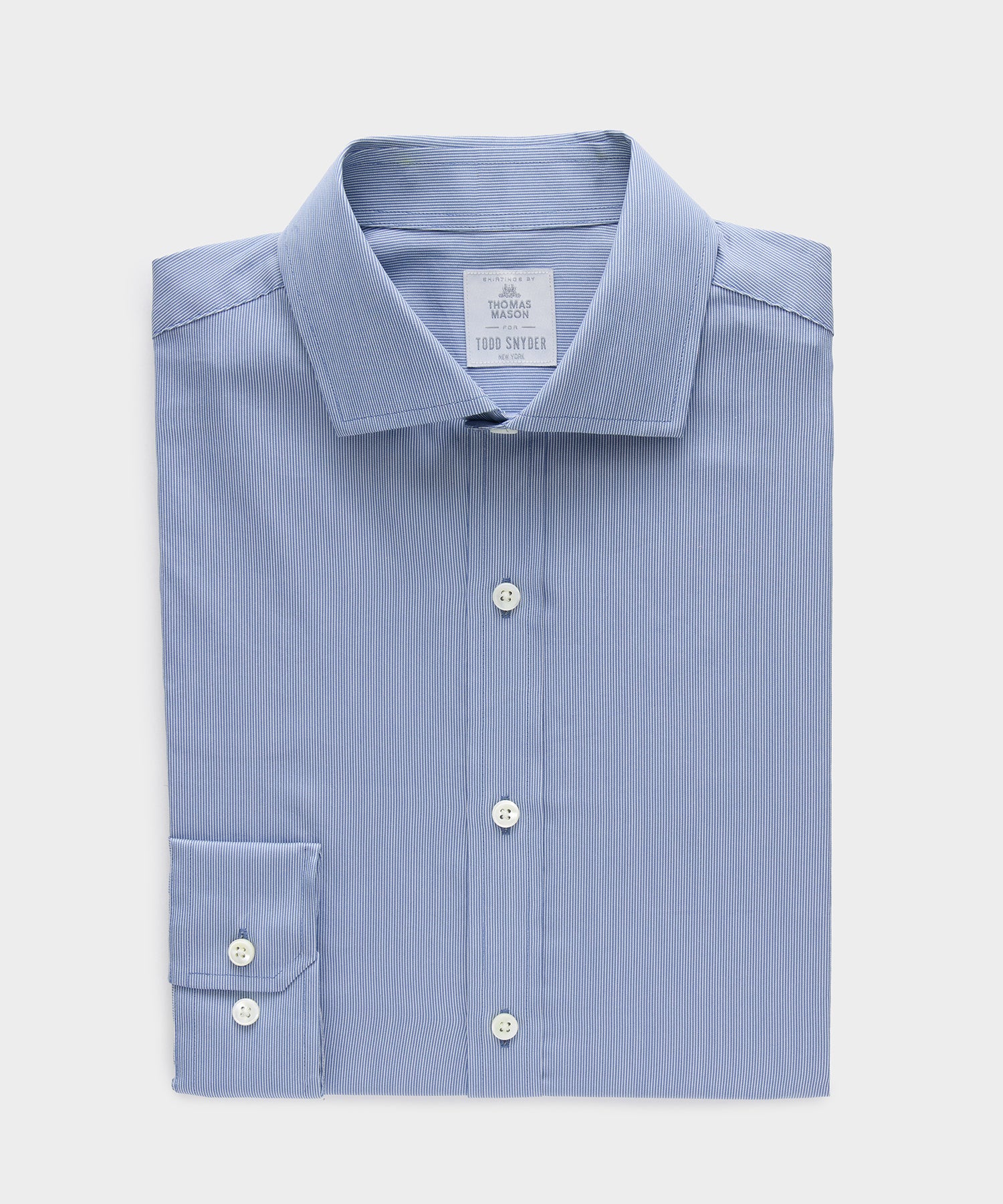Slim Cotton-Silk Spread Collar Dress Shirt