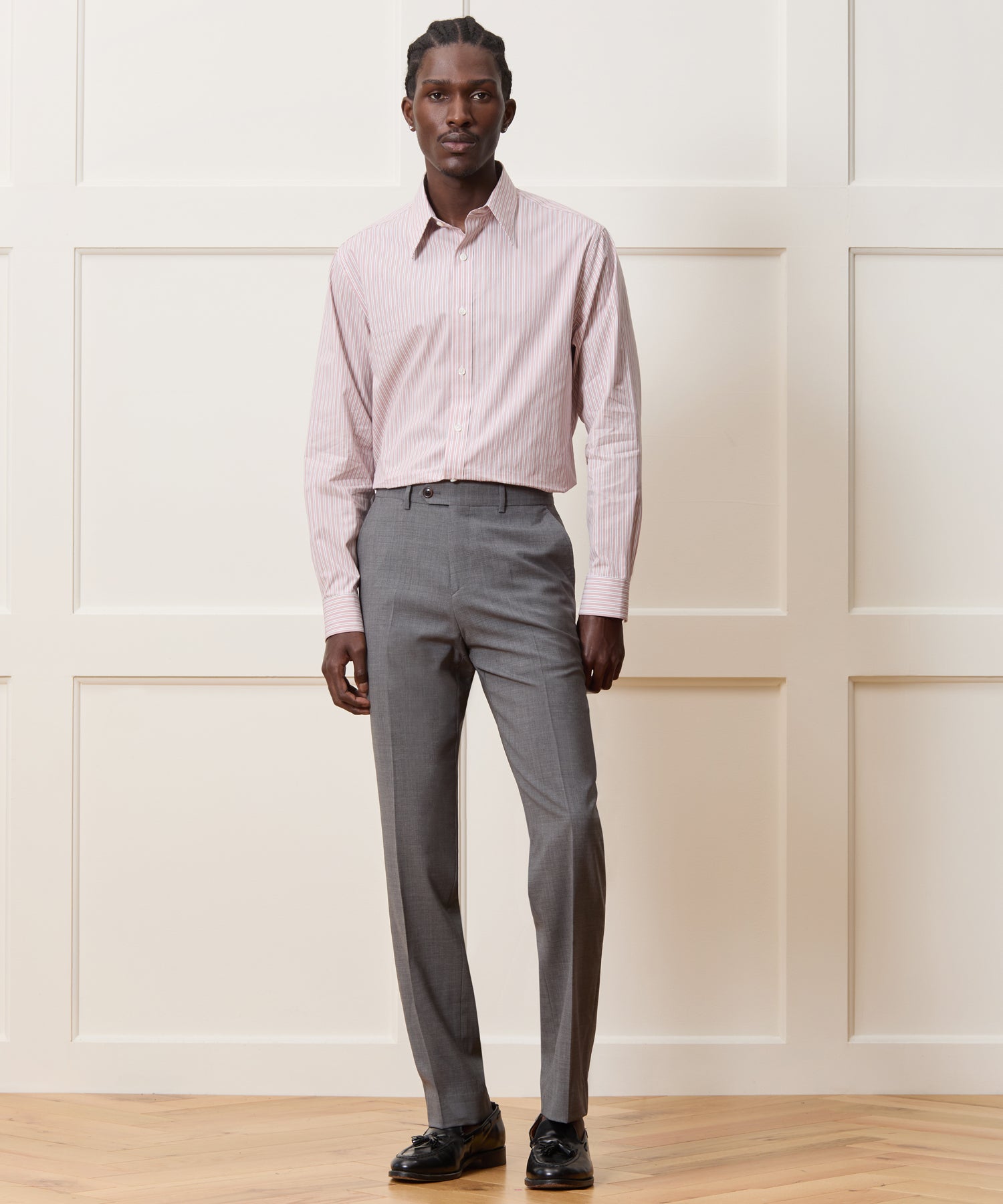 Poplin Long Point Collar Dress Shirt - Image 3