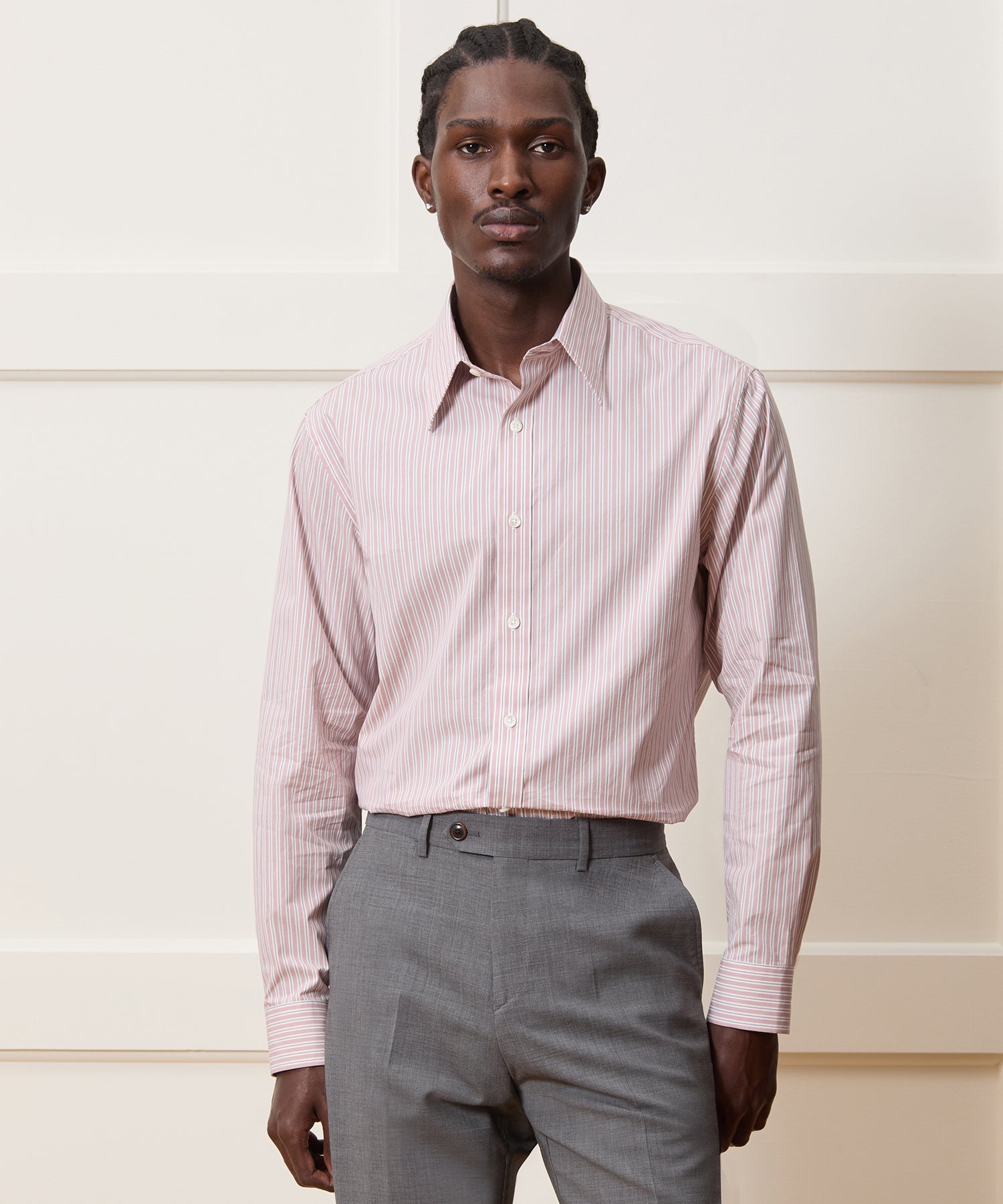 Poplin Long Point Collar Dress Shirt - Image 2