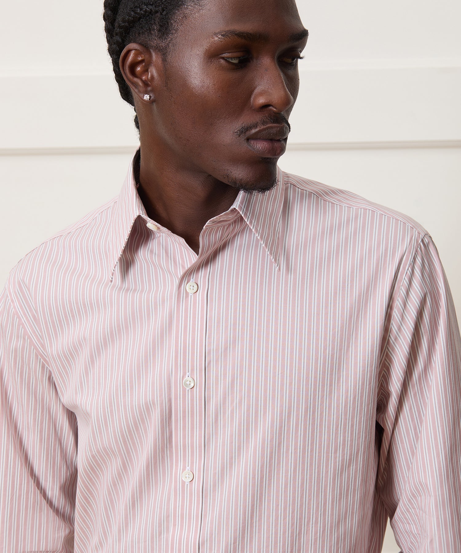 Poplin Long Point Collar Dress Shirt - Image 4