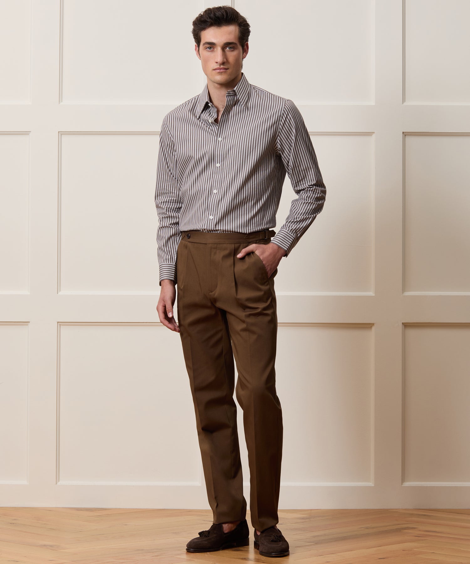 Poplin Long Point Collar Dress Shirt - Image 3