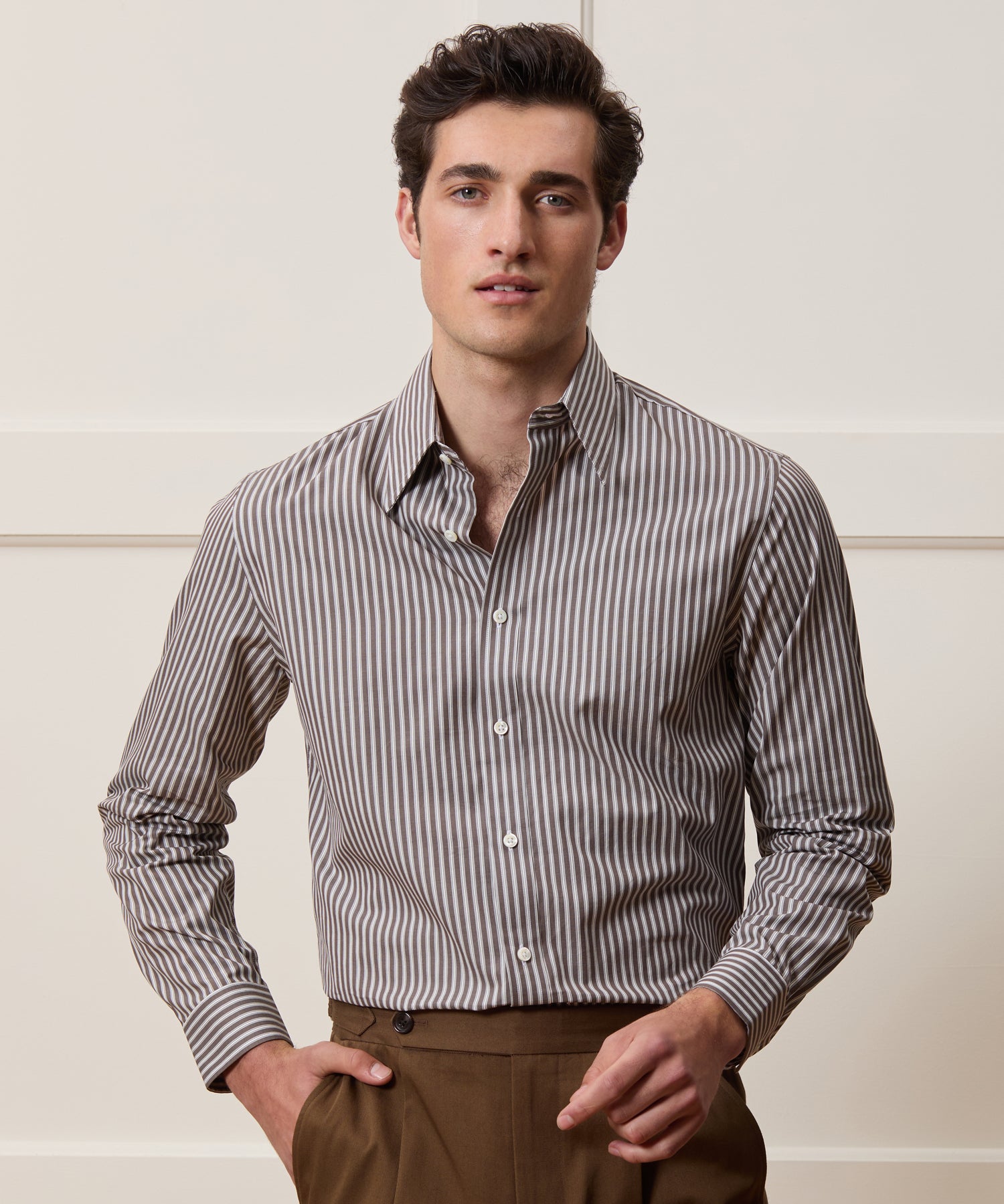 Poplin Long Point Collar Dress Shirt - Image 2