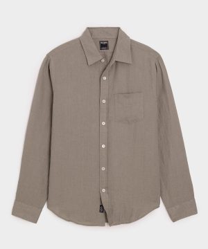 Slim Sea Soft Irish Linen Point Collar Shirt