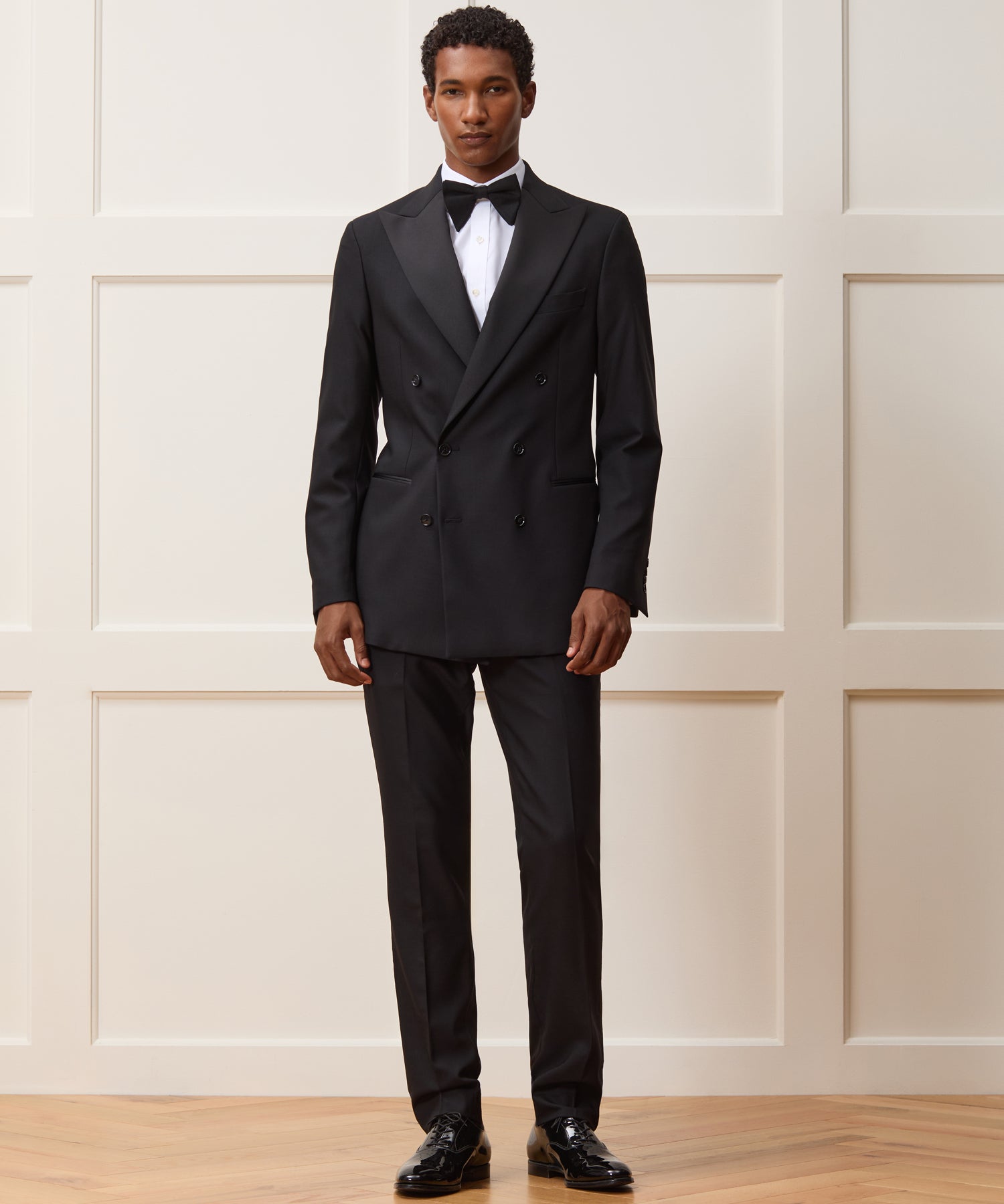 Slim Italian Wool Double-Breasted Tuxedo