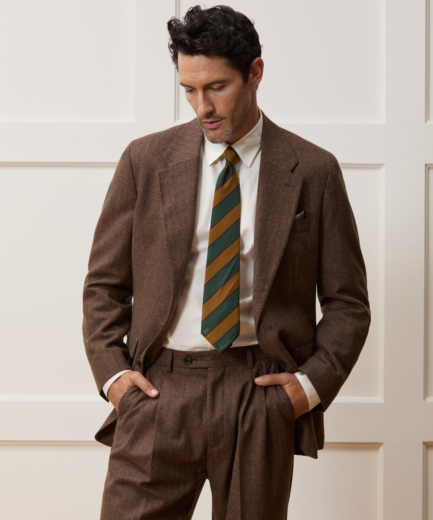 Italian Flannel Herringbone Wythe Suit - Image 2
