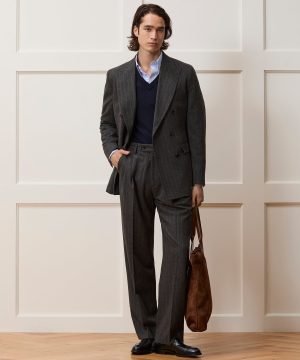 Italian Flannel Pinstripe Double-Breasted Wythe Suit