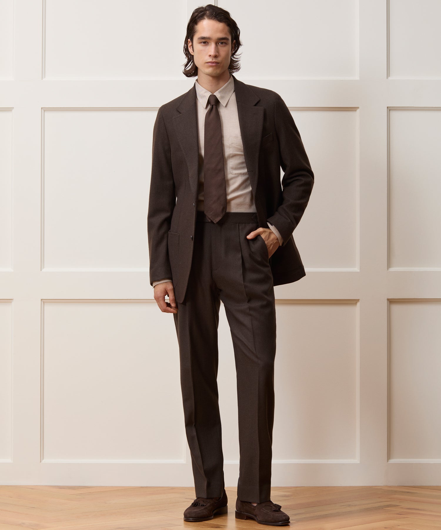 Italian Flannel Houndstooth Madison Suit