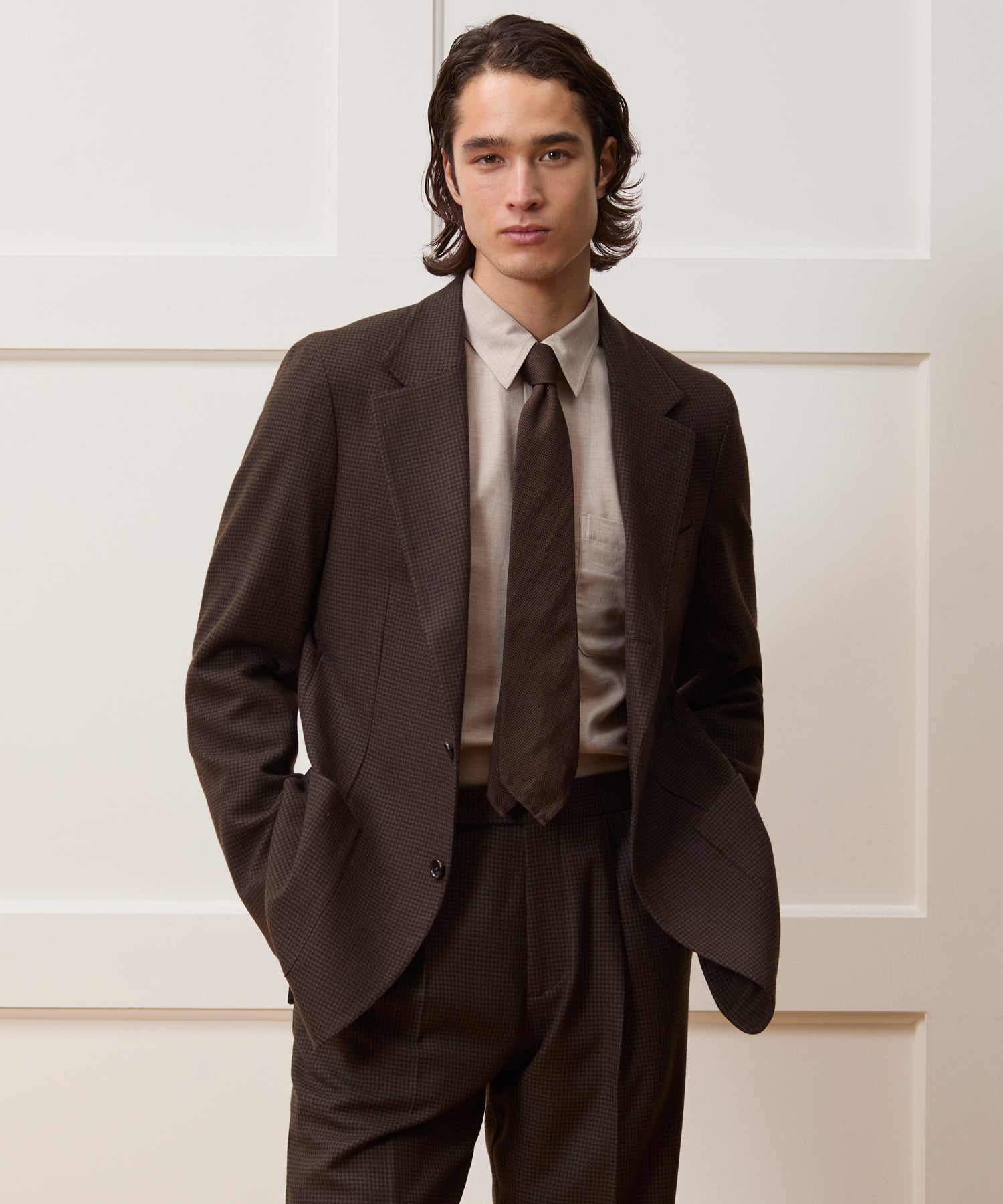 Italian Flannel Houndstooth Madison Suit - Image 2