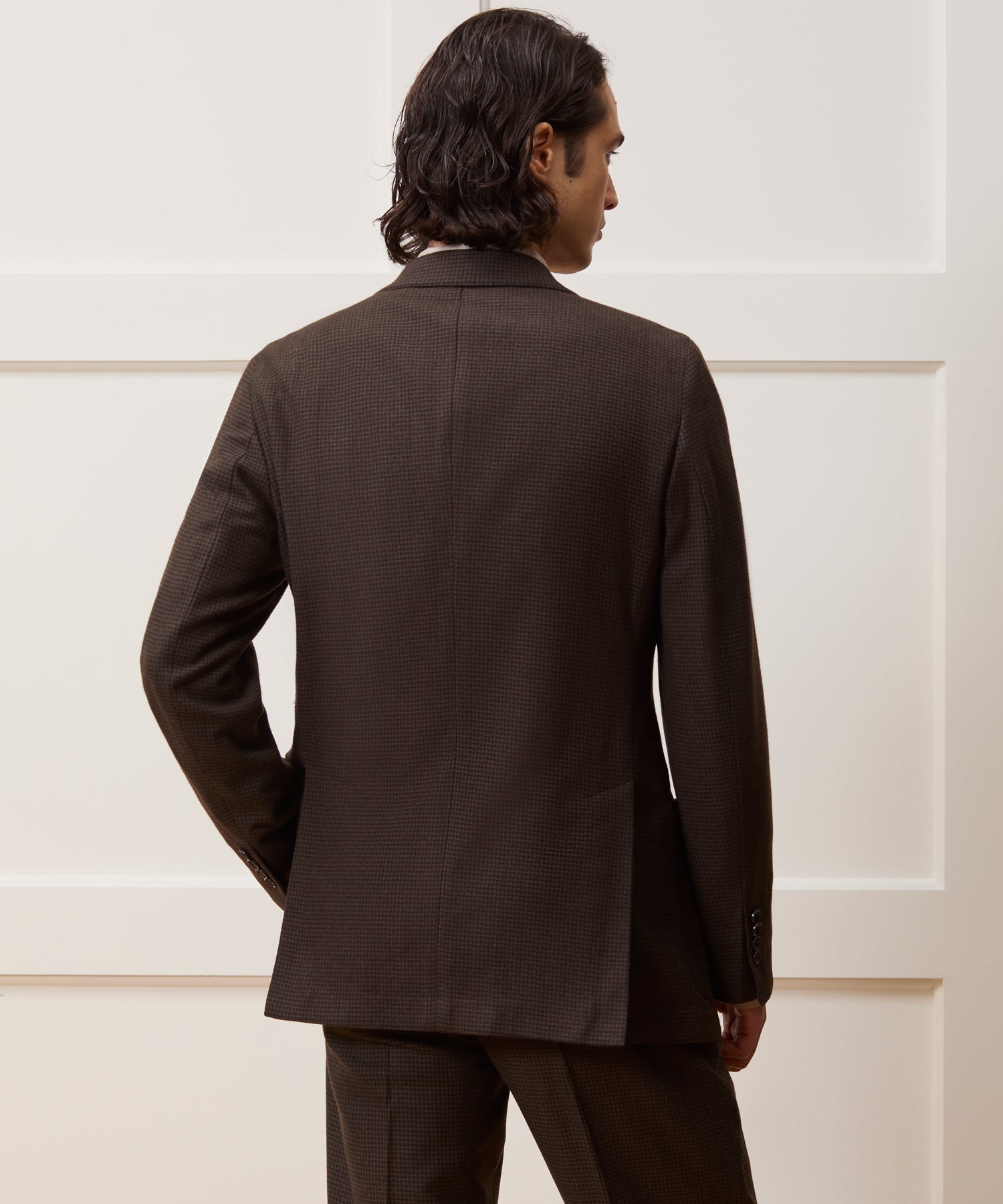 Italian Flannel Houndstooth Madison Suit - Image 4
