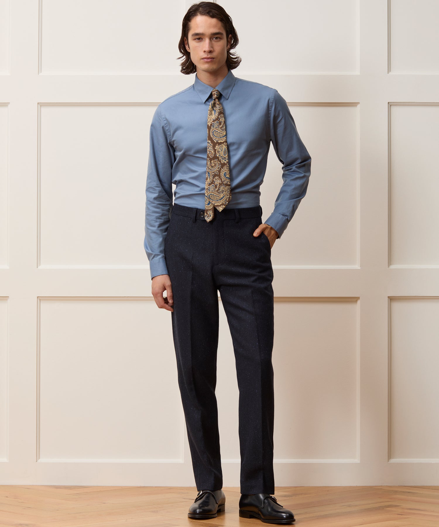 Italian Donegal Herringbone Sutton Trouser - Image 3
