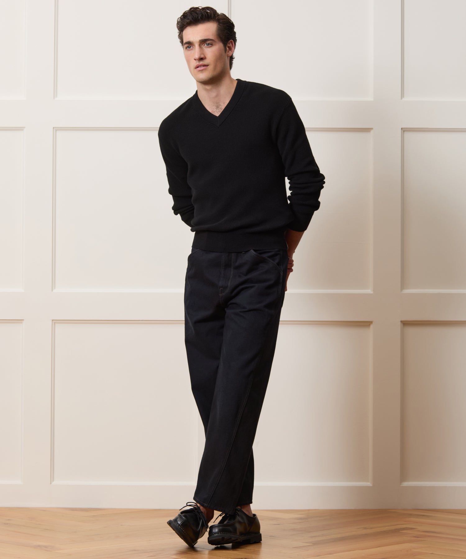 Relaxed Beechwood V-Neck Sweater - Image 3