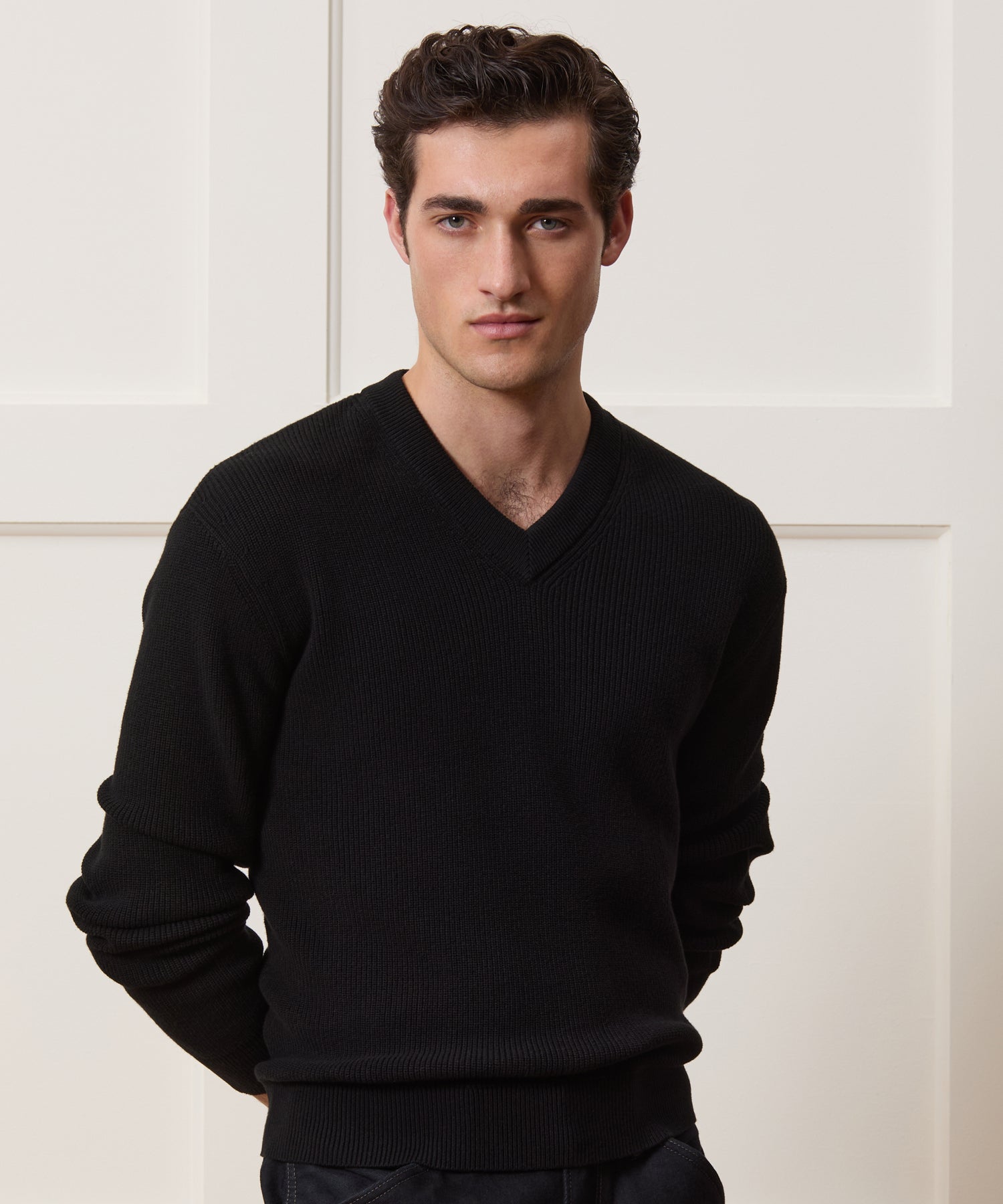 Relaxed Beechwood V-Neck Sweater - Image 2