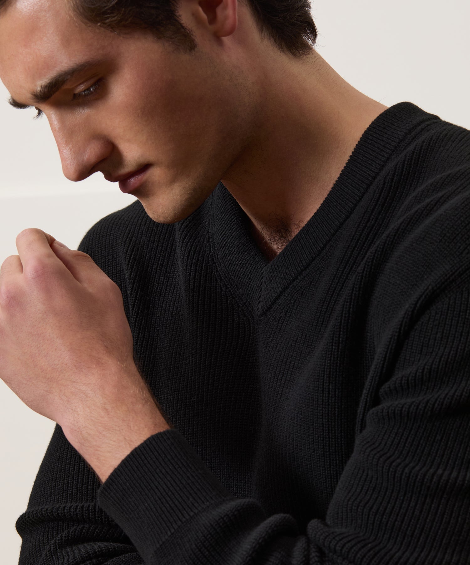 Relaxed Beechwood V-Neck Sweater - Image 4