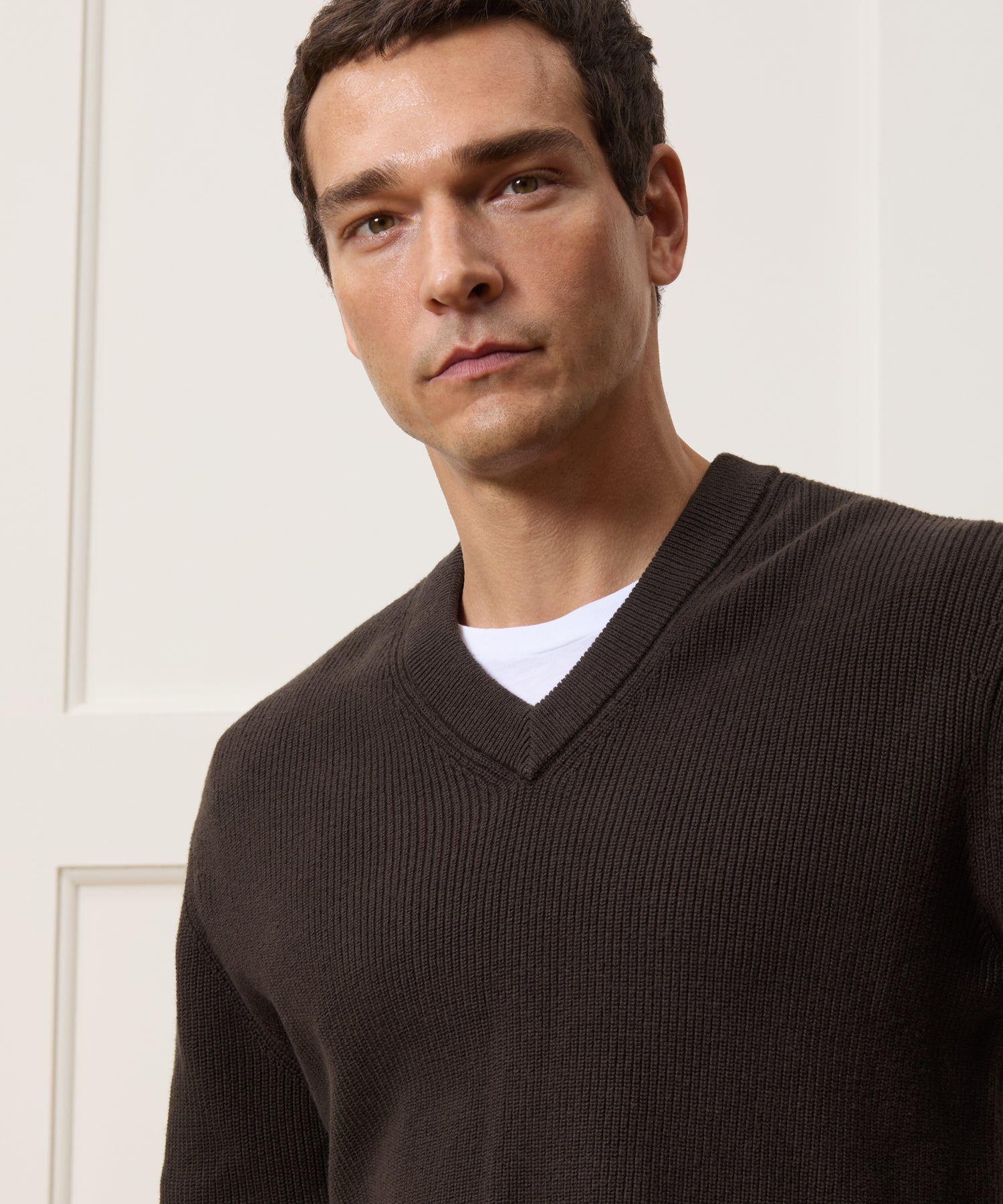 Relaxed Beechwood V-Neck Sweater - Image 4