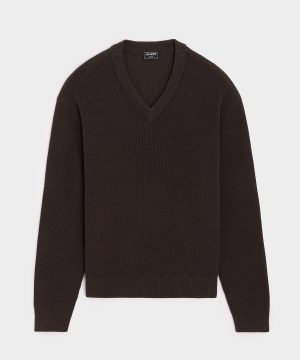 Relaxed Beechwood V-Neck Sweater