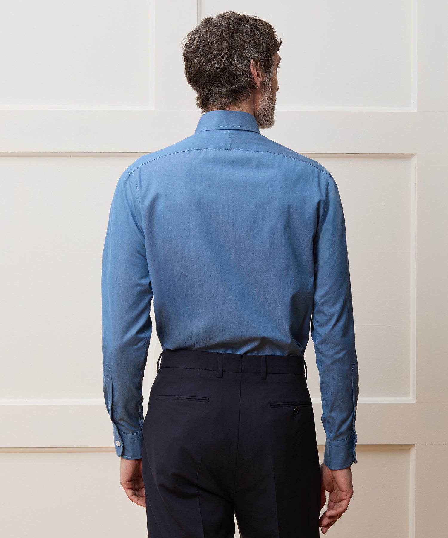Hamilton + Todd Snyder Chambray Long Point Collar Dress Shirt - Image 4